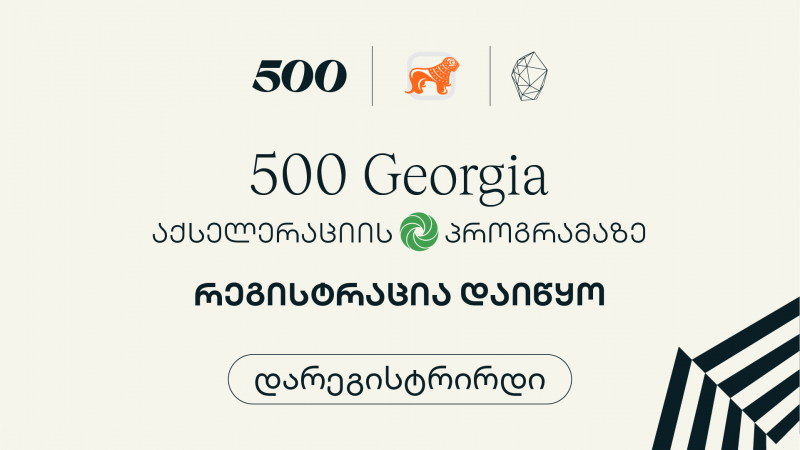 დარეგისტრირდი - 500 Georgia-ს მეექვსე ნაკადზე განაცხადების მიღება დაიწყო