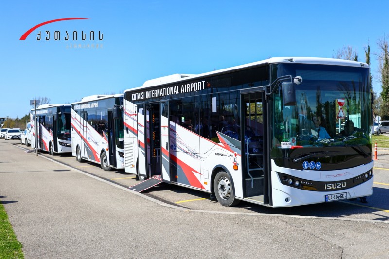 ქუთაისის საერთაშორისო აეროპორტიდან ქუთაისის ცენტრამდე მგზავრებს 3 ავტობუსი ემსახურება