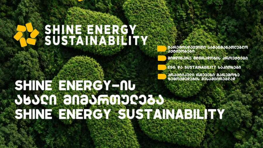 Shine Energy იწყებს ახალ მიმართულებას - Shine Energy & Sustainability