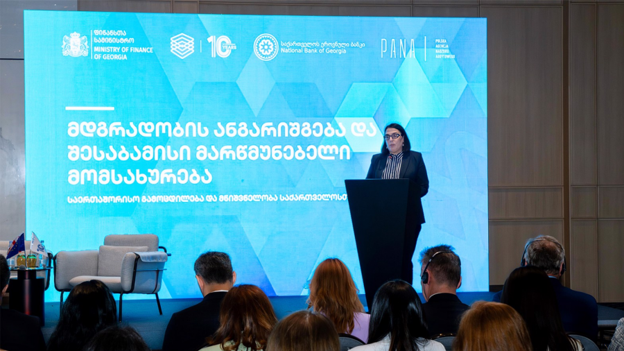National Bank of Georgia first vice governor participates in event on sustainability reporting and assurance services