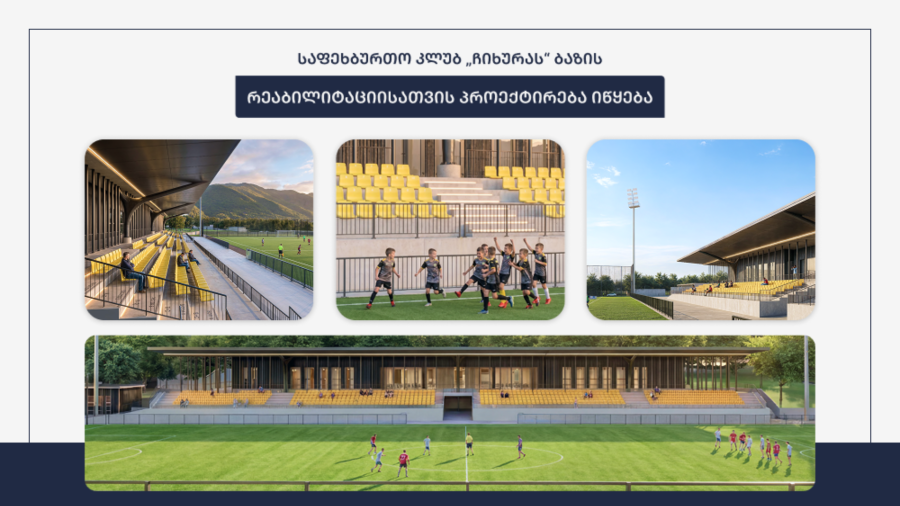 საფეხბურთო კლუბ „ჩიხურას“ ბაზის რეაბილიტაციისათვის პროექტირება იწყება