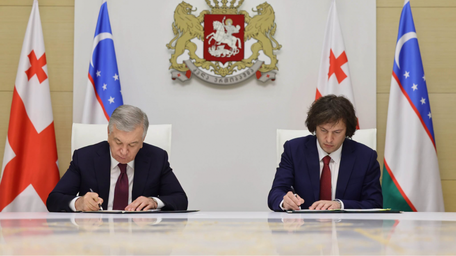 Georgian PM, Uzbek President sign strategic partnership agreement