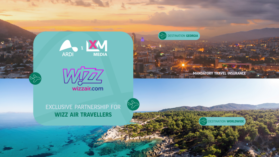 არდიმ Wizz Air-ის მგზავრებისთვის სამოგზაურო დაზღვევის ექსკლუზიური კამპანია დაიწყო LXM Media-სთან თანამშრომლობით