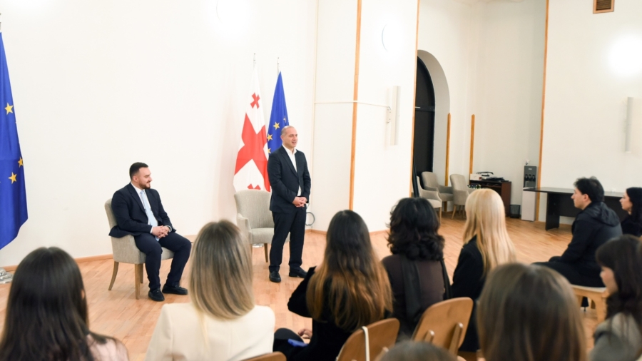 Education Minister meets young trainees undertaking paid internships across Education Ministry